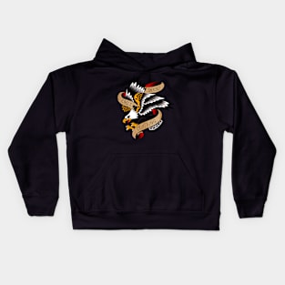 Inked Eagle and Banners Kids Hoodie